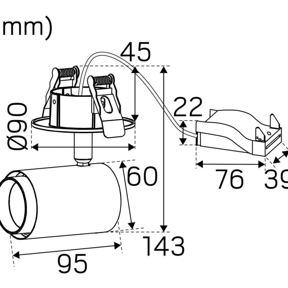 LED-kattovalaisin Hide-a-lite Focus Spot Micro 2700K musta