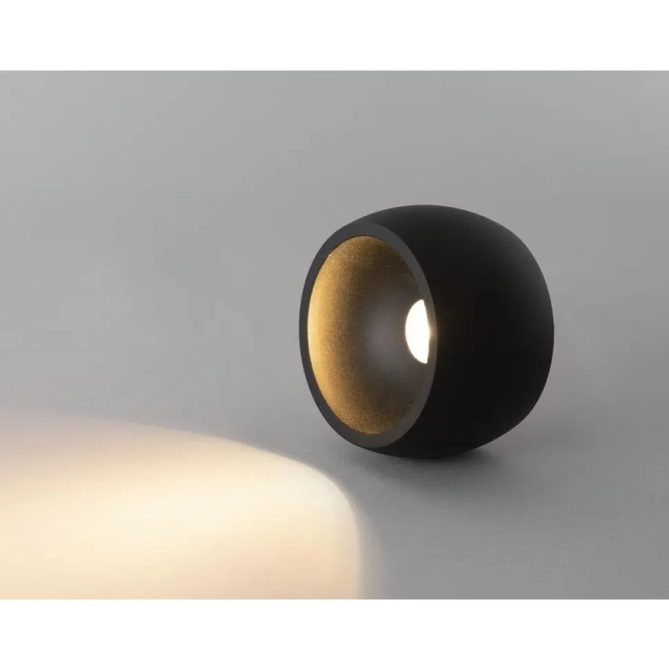 LED-kattovalaisin Hide-a-lite Globe G2 Surface 3000K musta