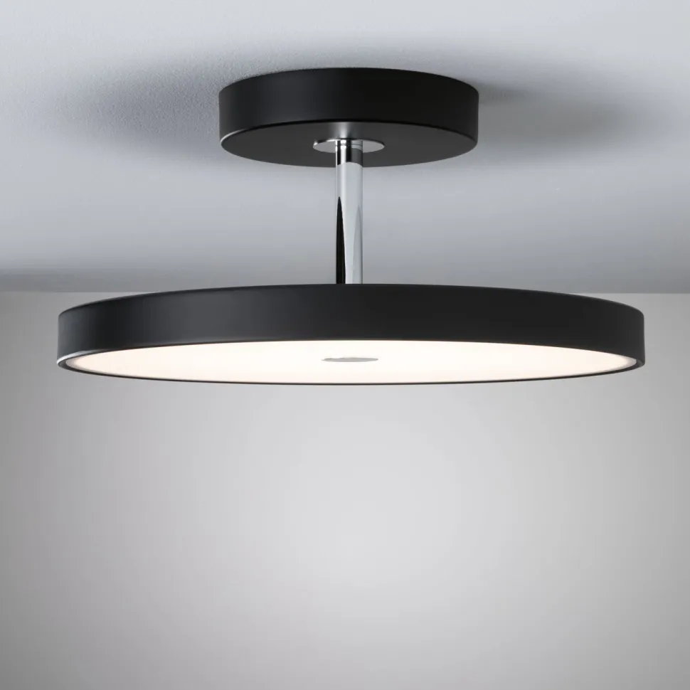 LED-kattovalaisin Hildor, 2700K, himmennettävä, mattamusta/kromi