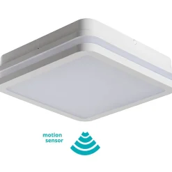 LED-kattovalaisin Kanlux Beno liiketunnistimella IP54 26x26 cm valkoinen