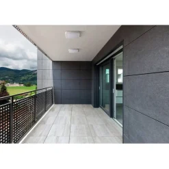 LED-kattovalaisin Kanlux Beno liiketunnistimella IP54 26x26 cm valkoinen