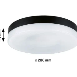 LED-kattovalaisin Paulmann Amalie, 2700K, himmennettävä, mattamusta