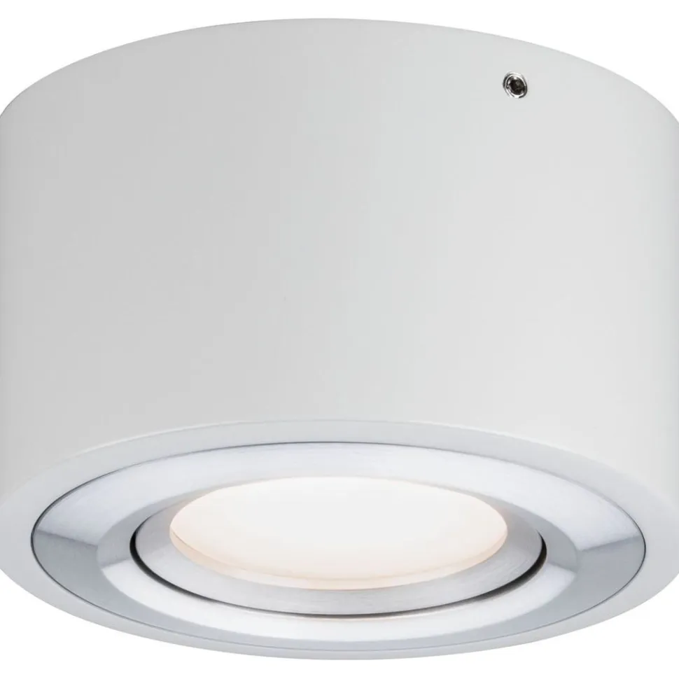 LED-kattovalaisin Paulmann Argun, 3000K, himmennettävä, valkoinen/harjattu alumiini