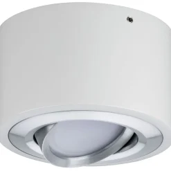 LED-kattovalaisin Paulmann Argun, 3000K, himmennettävä, valkoinen/harjattu alumiini