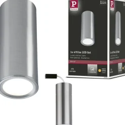 LED-kattovalaisin Paulmann Barrel, 2700K, 470lm, 6W, himmennettävä, harjattu rauta