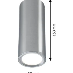 LED-kattovalaisin Paulmann Barrel, 2700K, 470lm, 6W, himmennettävä, harjattu rauta