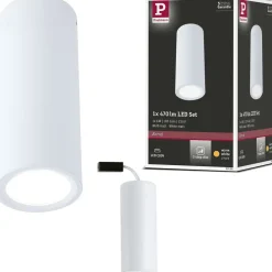 LED-kattovalaisin Paulmann Barrel, 2700K, 470lm, 6W, himmennettävä, harjattu rauta