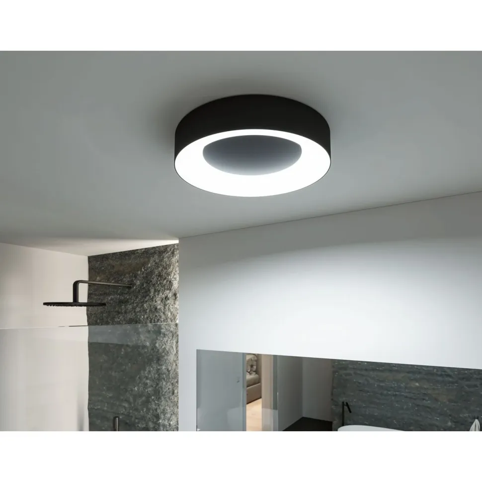 LED-kattovalaisin Paulmann Casca, IP44, 2100lm, 23W, säädettävä värilämpötila, matta-alumiini