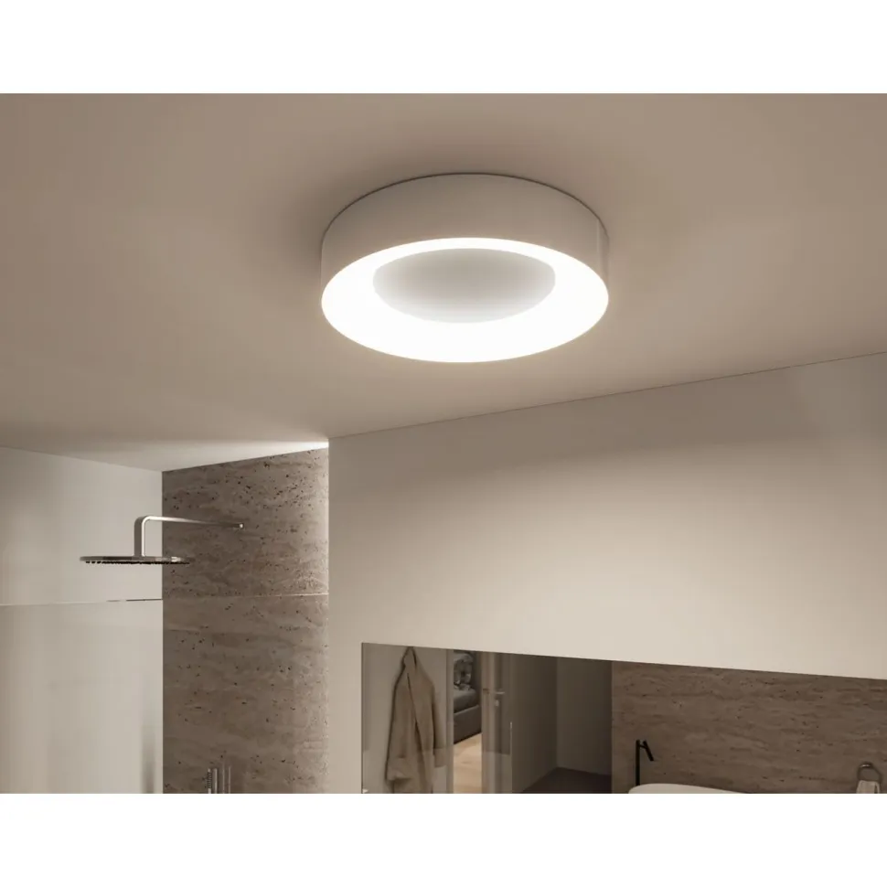LED-kattovalaisin Paulmann Casca, IP44, 2100lm, 23W, säädettävä värilämpötila, matta-alumiini