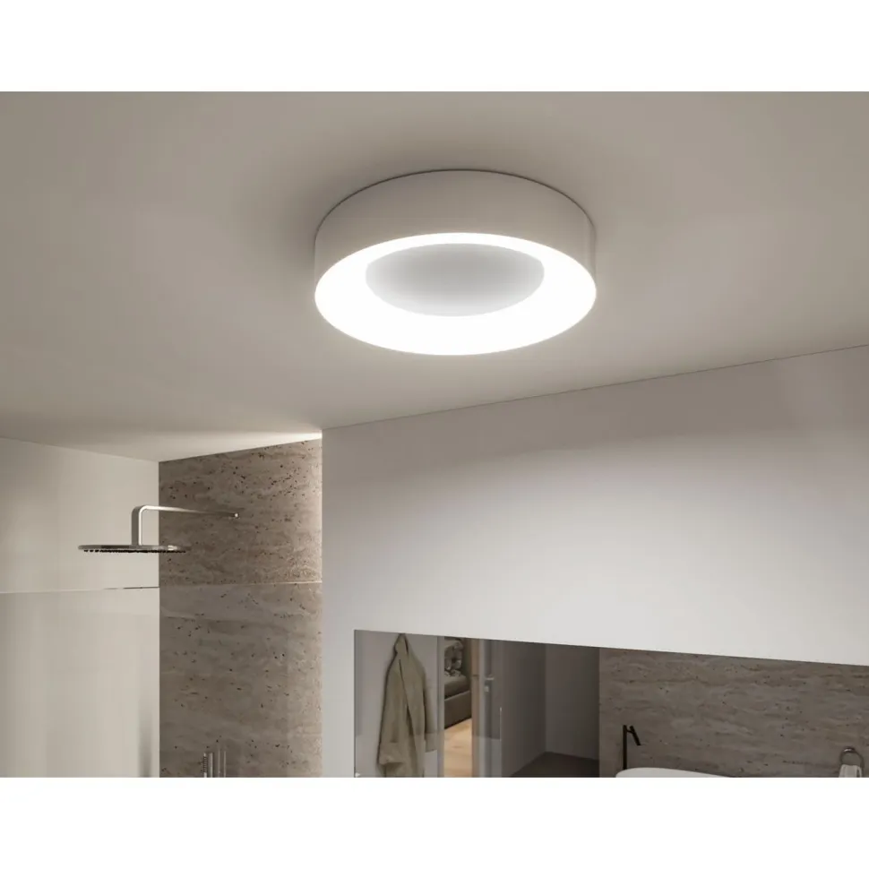 LED-kattovalaisin Paulmann Casca, IP44, 2100lm, 23W, säädettävä värilämpötila, matta-alumiini