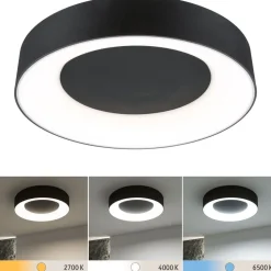 LED-kattovalaisin Paulmann Casca, IP44, 2100lm, 23W, säädettävä värilämpötila, matta-alumiini