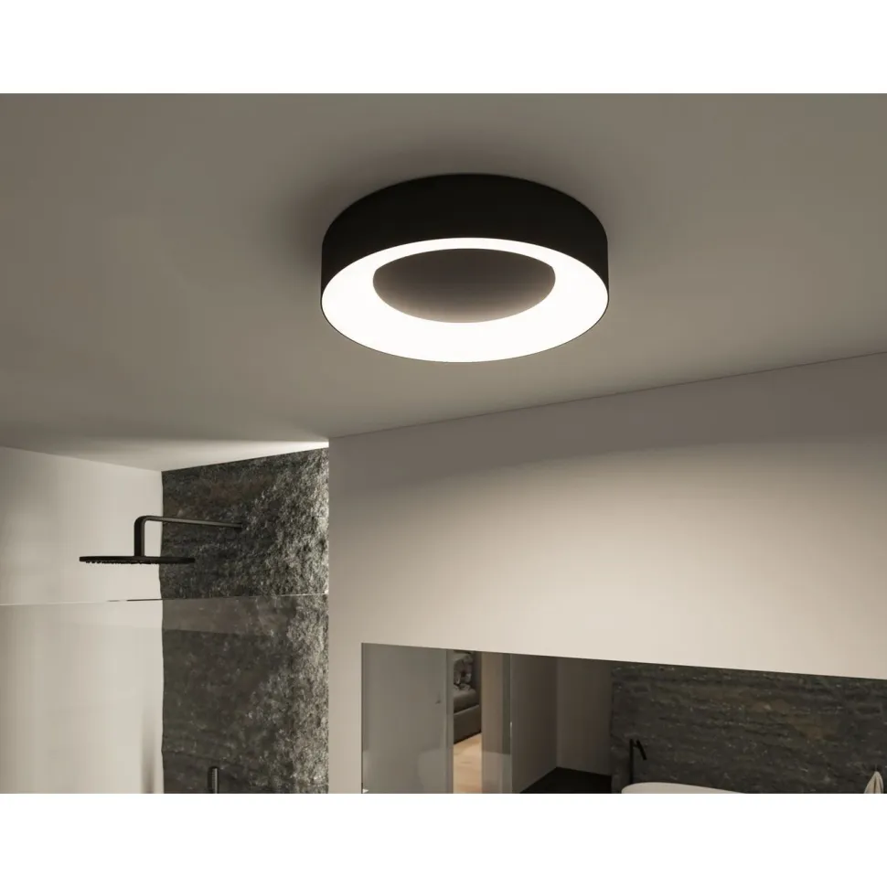 LED-kattovalaisin Paulmann Casca, IP44, 2100lm, 23W, säädettävä värilämpötila, matta-alumiini