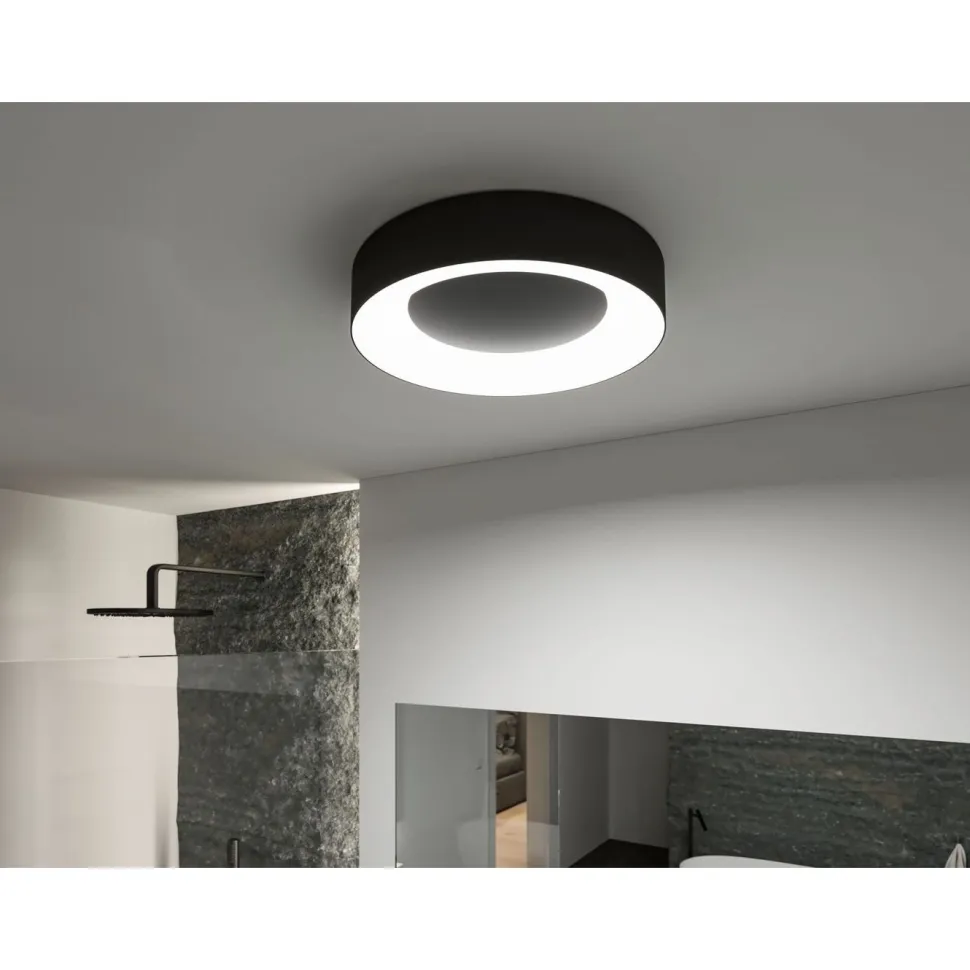 LED-kattovalaisin Paulmann Casca, IP44, 2100lm, 23W, säädettävä värilämpötila, matta-alumiini