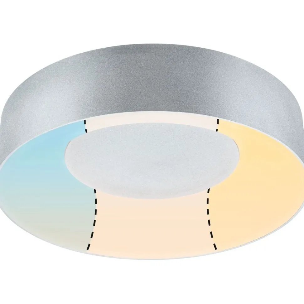 LED-kattovalaisin Paulmann Casca, IP44, 1500lm, 16W, säädettävä värilämpötila, mattamusta