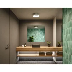 LED-kattovalaisin Paulmann Casca, IP44, 1500lm, 16W, säädettävä värilämpötila, mattamusta