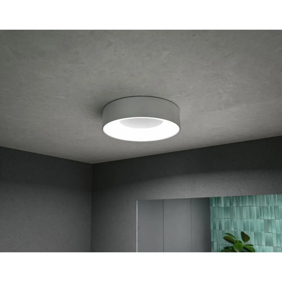 LED-kattovalaisin Paulmann Casca, IP44, 1500lm, 16W, säädettävä värilämpötila, mattamusta