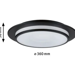 LED-kattovalaisin Paulmann Egron, 2700K, himmennettävä, mattamusta