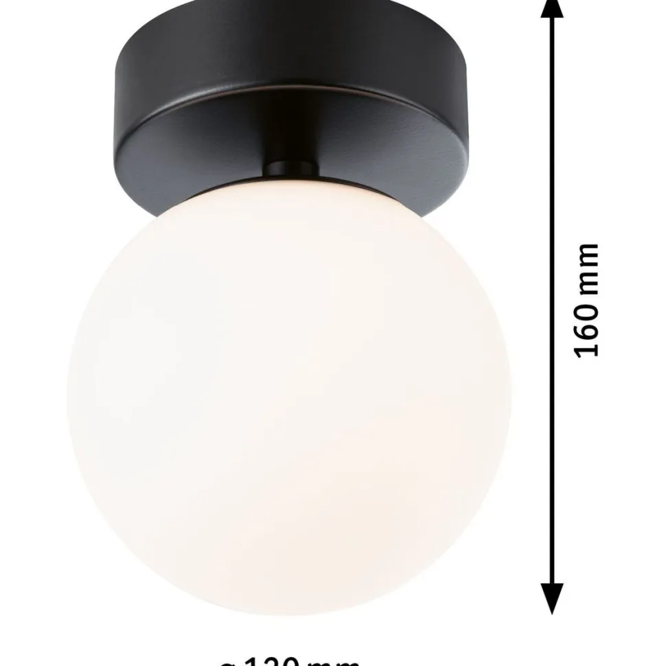 LED-kattovalaisin Paulmann Gove, 12cm, IP44, 3000K, mattamusta