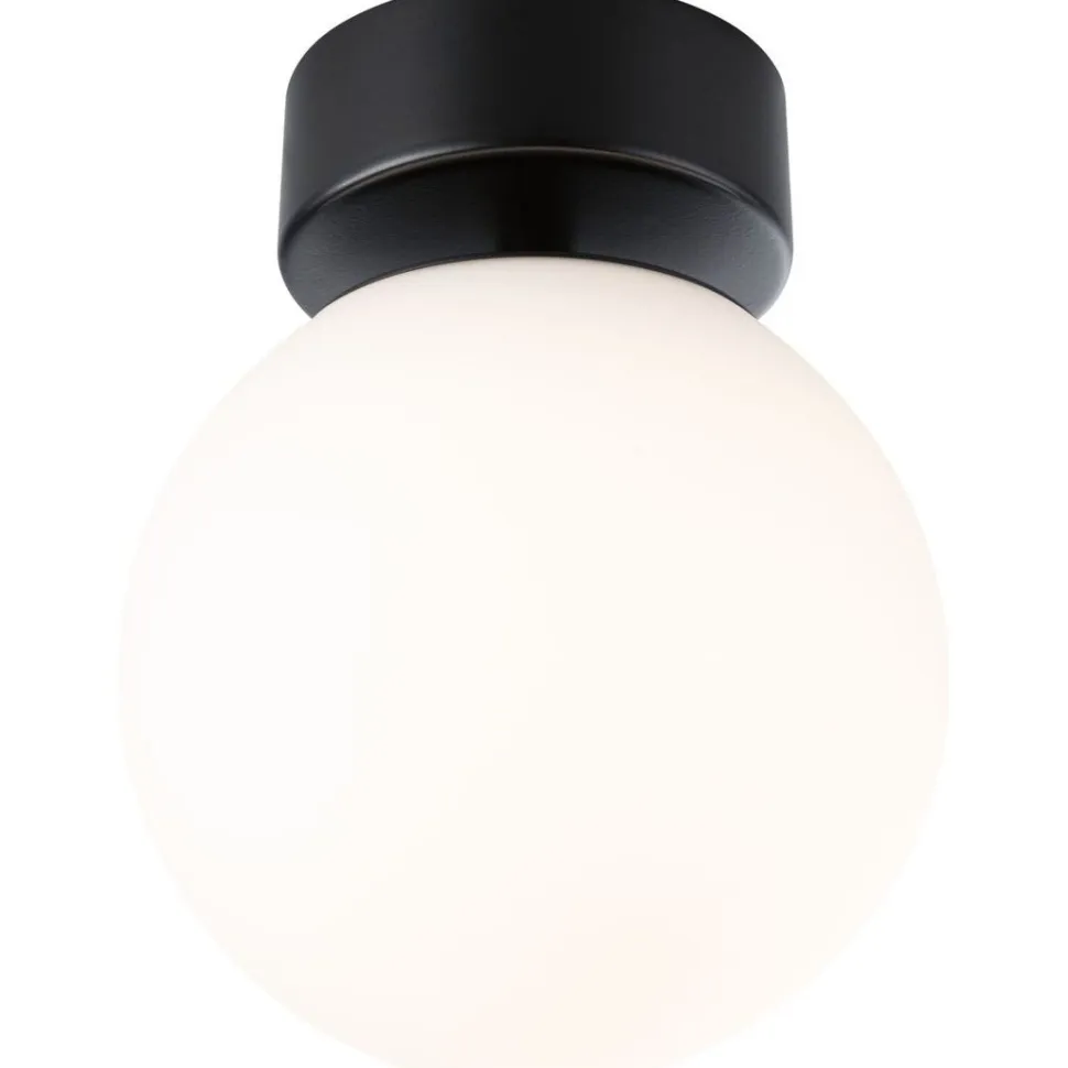 LED-kattovalaisin Paulmann Gove, 17cm, IP44, 3000K, mattamusta