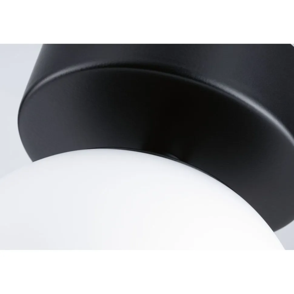 LED-kattovalaisin Paulmann Gove, 17cm, IP44, 3000K, mattamusta