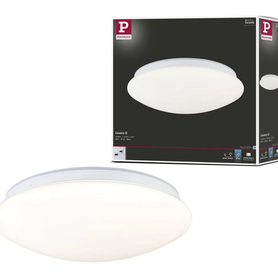 LED-kattovalaisin Paulmann Leonis II, Ø28cm, IP44, 3000-5700K, 1750lm, 230V, 16.5W, himmennettävä, valkoinen