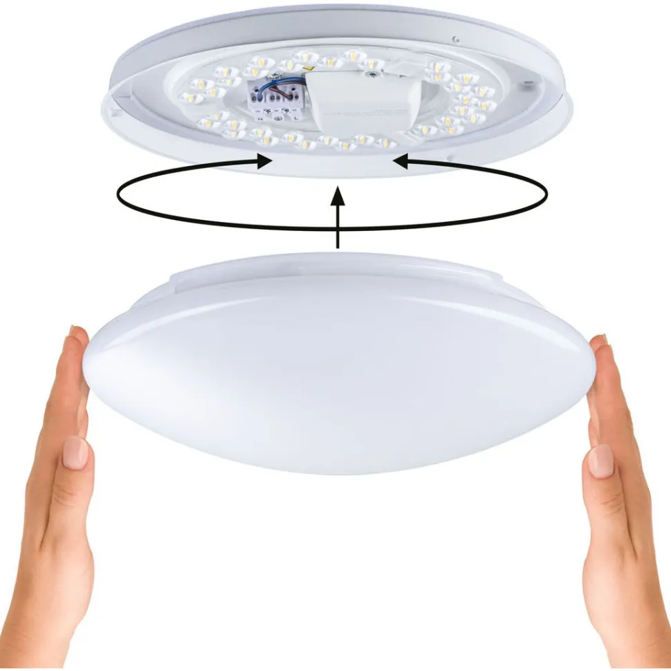LED-kattovalaisin Paulmann Leonis II, Ø28cm, IP44, 3000-5700K, 1750lm, 230V, 16.5W, himmennettävä, valkoinen
