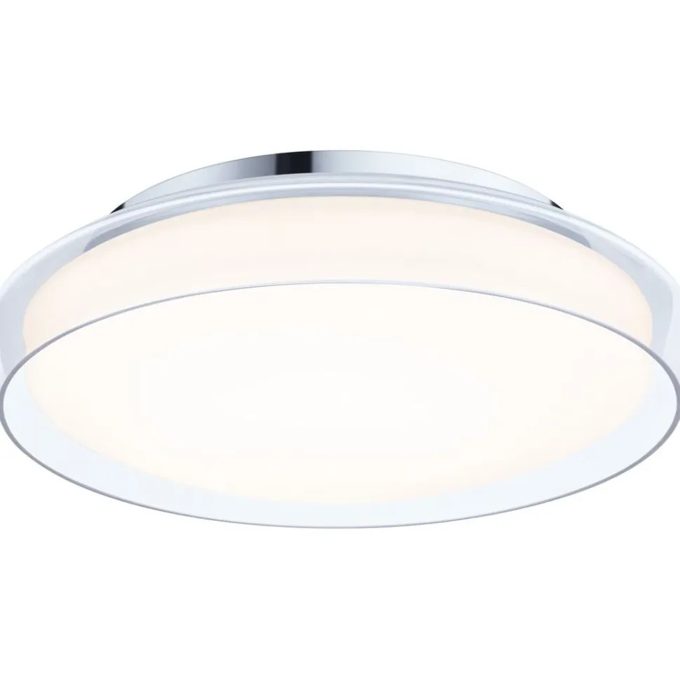 LED-kattovalaisin Paulmann Luena, 35cm, IP44, 3000K, kromi
