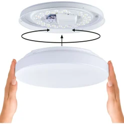 LED-kattovalaisin Paulmann Luiana, Ø28cm, IP44, 3000-5700K, 1750lm, 230V, 16.5W, himmennettävä, valkoinen