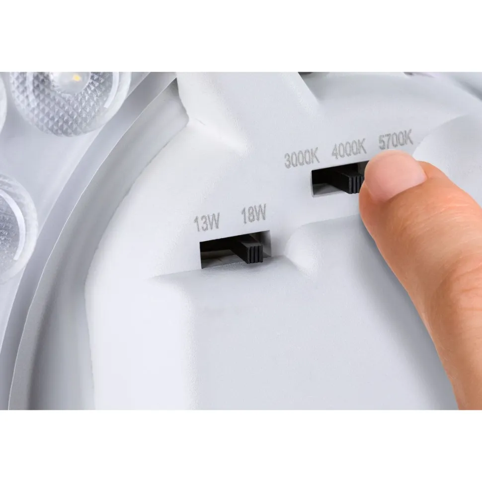 LED-kattovalaisin Paulmann Luiana, Ø28cm, IP44, 3000-5700K, 1750lm, 230V, 16.5W, himmennettävä, valkoinen