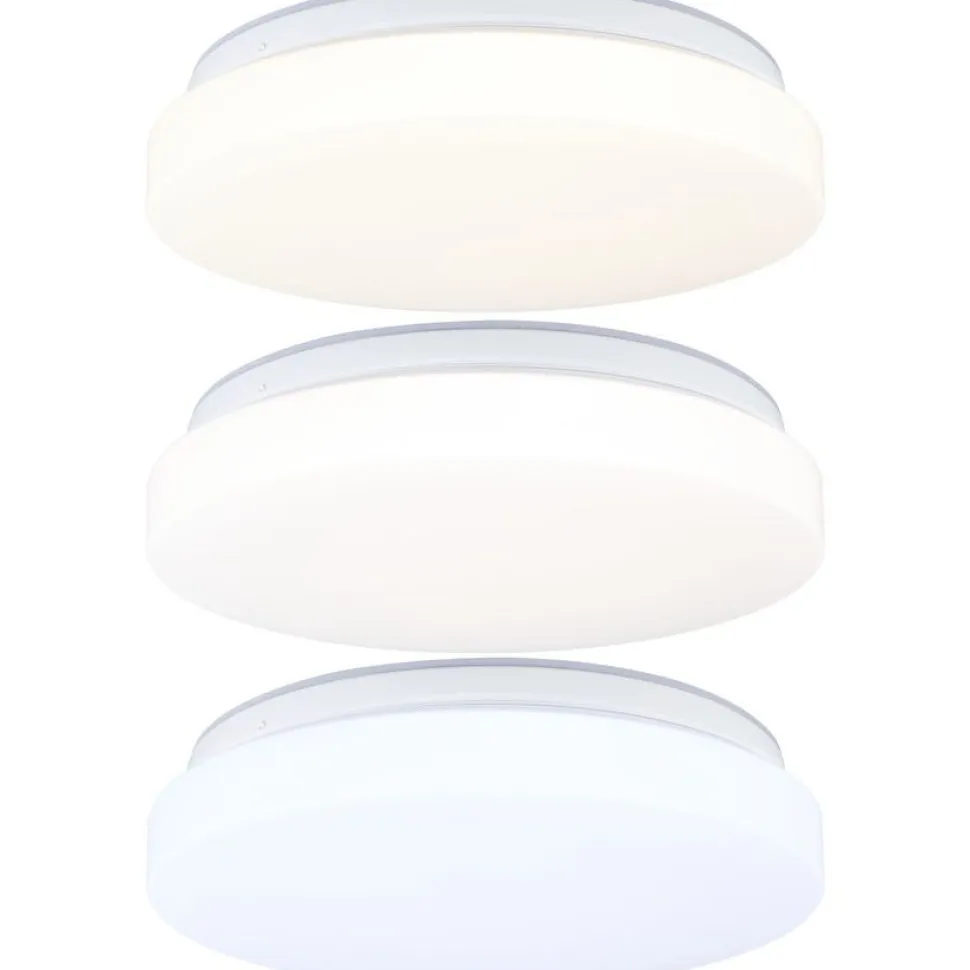 LED-kattovalaisin Paulmann Luiana, Ø28cm, IP44, 3000-5700K, 1750lm, 230V, 16.5W, hämäräohjattu liiketunnistin (HF), himmennettävä, valkoinen