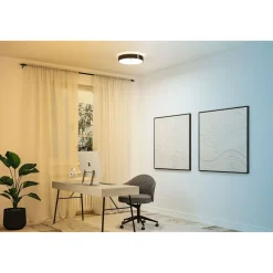LED-kattovalaisin Paulmann Malika Ø40cm Smart Home Zigbee 3.0 2500lm 26W himmennettävä antrasiitti