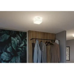 LED-kattovalaisin Paulmann Maro Square, IP44, 3000K, valkoinen