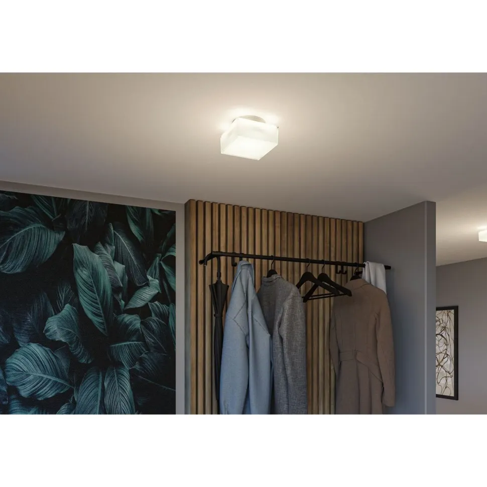 LED-kattovalaisin Paulmann Maro Square, IP44, 3000K, valkoinen