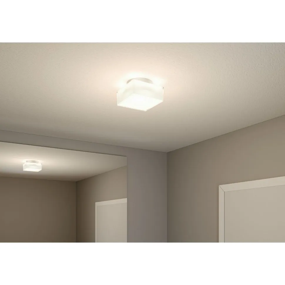 LED-kattovalaisin Paulmann Maro Square, IP44, 3000K, valkoinen
