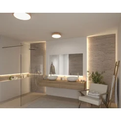 LED-kattovalaisin Paulmann Oka, IP44, 950lm, 24W, säädettävä värilämpötila, mattamusta