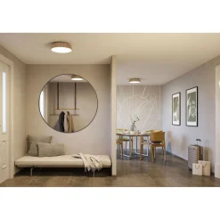 LED-kattovalaisin Paulmann Oka, IP44, 950lm, 24W, säädettävä värilämpötila, mattamusta