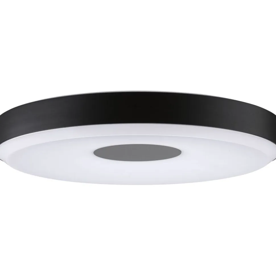 LED-kattovalaisin Paulmann Puric Pane, 2700K, himmennettävä, musta/harmaa