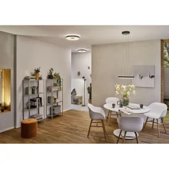 LED-kattovalaisin Paulmann Puric Pane, 2700K, himmennettävä, musta/harmaa