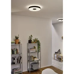 LED-kattovalaisin Paulmann Puric Pane, 2700K, himmennettävä, musta/harmaa