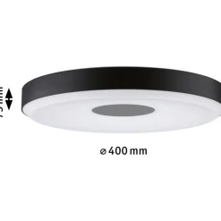 LED-kattovalaisin Paulmann Puric Pane, 2700K, himmennettävä, musta/harmaa