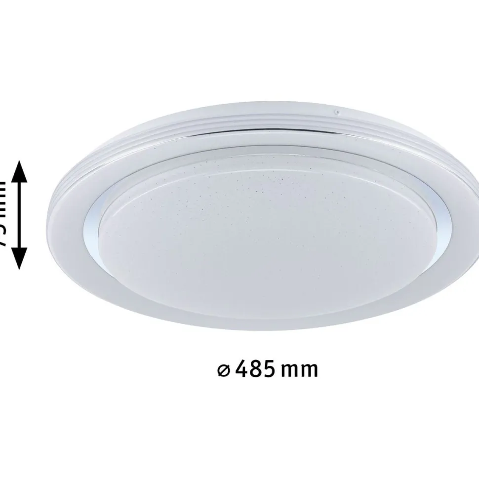 LED-kattovalaisin Paulmann Rainbow, RGBW+, 2800lm, 38.5W, himmennettävä, kromi/valkoinen