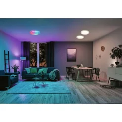 LED-kattovalaisin Paulmann Rainbow, RGBW+, 2800lm, 38.5W, himmennettävä, kromi/valkoinen