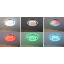 LED-kattovalaisin Paulmann Rainbow, RGBW+, 1600lm, 22W, himmennettävä, kromi/valkoinen