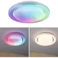 LED-kattovalaisin Paulmann Rainbow, RGBW+, 1600lm, 22W, himmennettävä, kromi/valkoinen