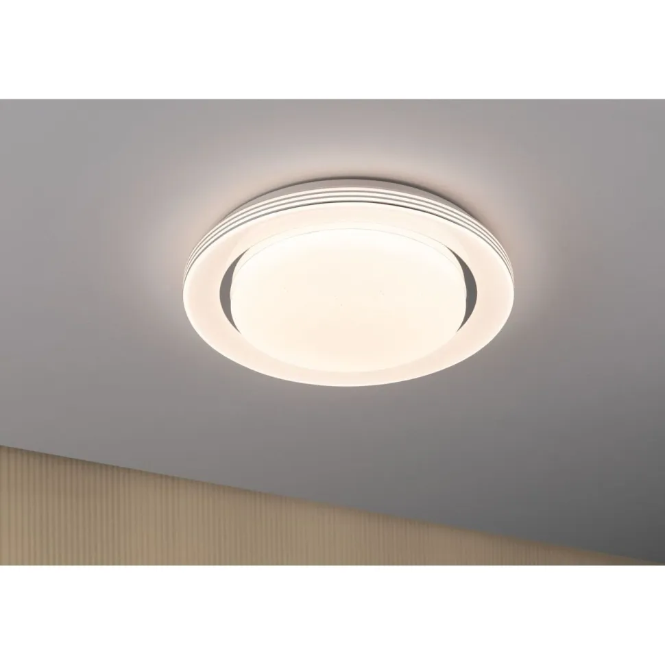 LED-kattovalaisin Paulmann Rainbow, RGBW+, 1600lm, 22W, himmennettävä, kromi/valkoinen