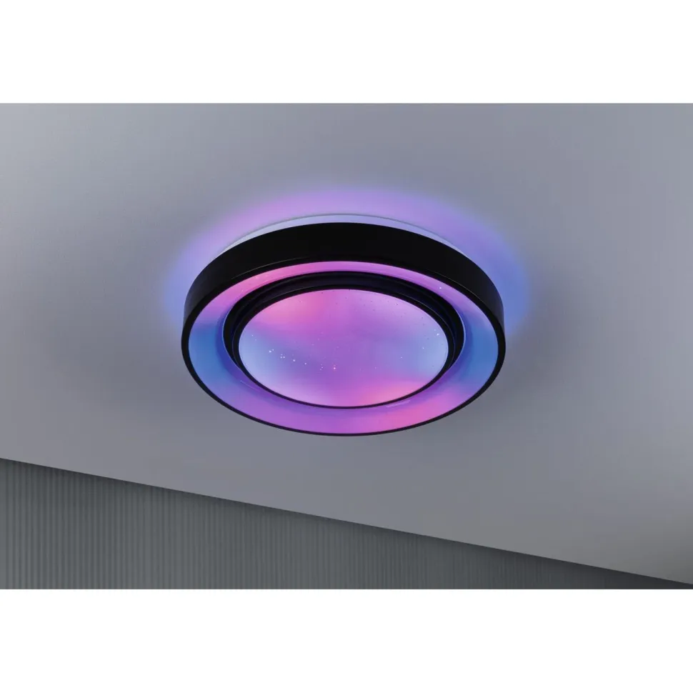 LED-kattovalaisin Paulmann Rainbow, RGBW+, 750lm, 22W, himmennettävä, musta/valkoinen