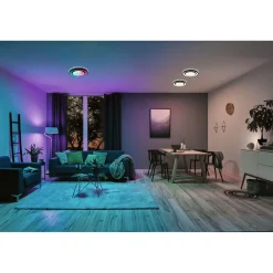 LED-kattovalaisin Paulmann Rainbow, RGBW+, 750lm, 22W, himmennettävä, musta/valkoinen