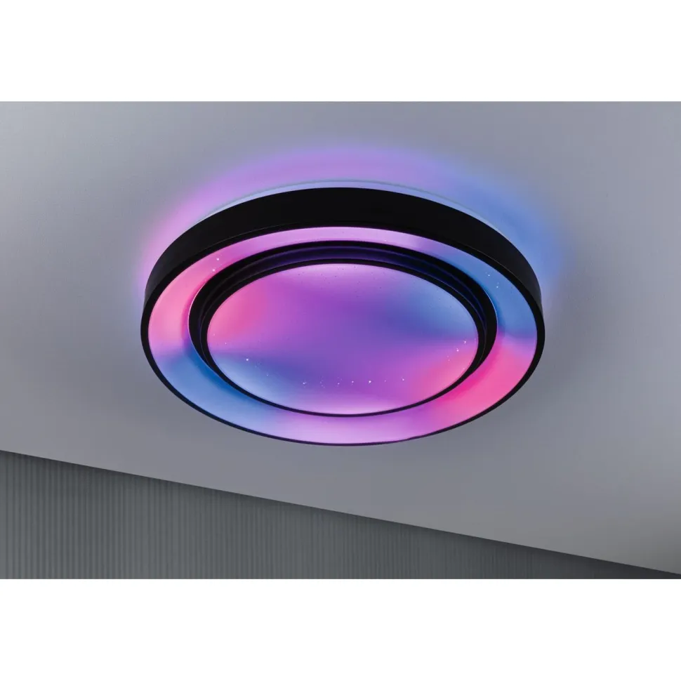 LED-kattovalaisin Paulmann Rainbow, RGBW+, 1500lm, 38.5W, himmennettävä, musta/valkoinen