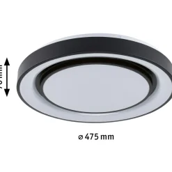 LED-kattovalaisin Paulmann Rainbow, RGBW+, 1500lm, 38.5W, himmennettävä, musta/valkoinen