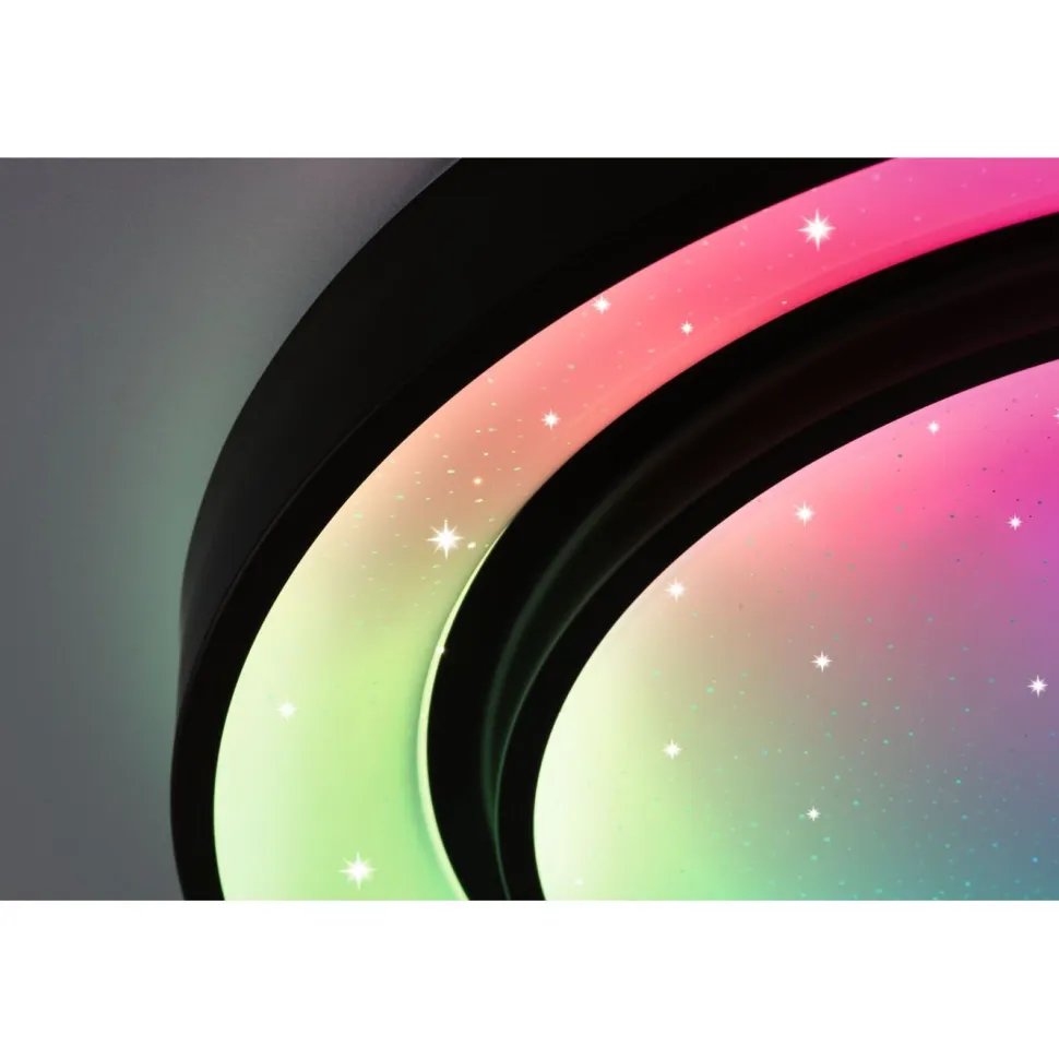 LED-kattovalaisin Paulmann Rainbow, RGBW+, 1500lm, 38.5W, himmennettävä, musta/valkoinen